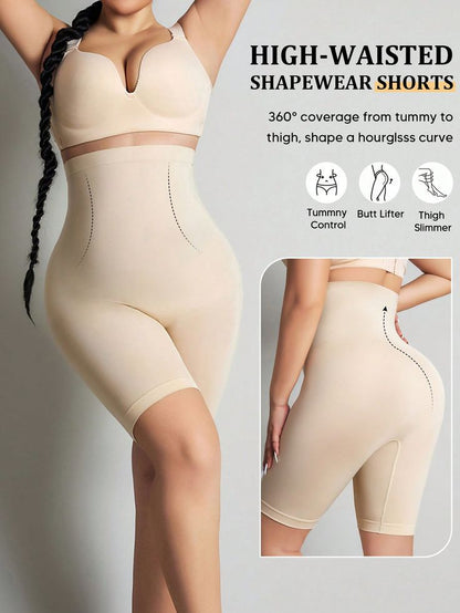 4-in-1 Shaper - Quick Slim Shape Wear Tummy, Back, Thighs, Hips - Black/Efffective Seamless Tummy Tucker