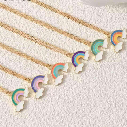 Rainbow Pendant Necklace for Women